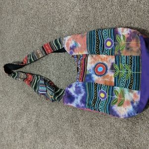 SOLD patchwork bohemian crossbody tote bag